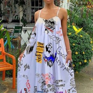 Upscale Graffiti Maxi Dress